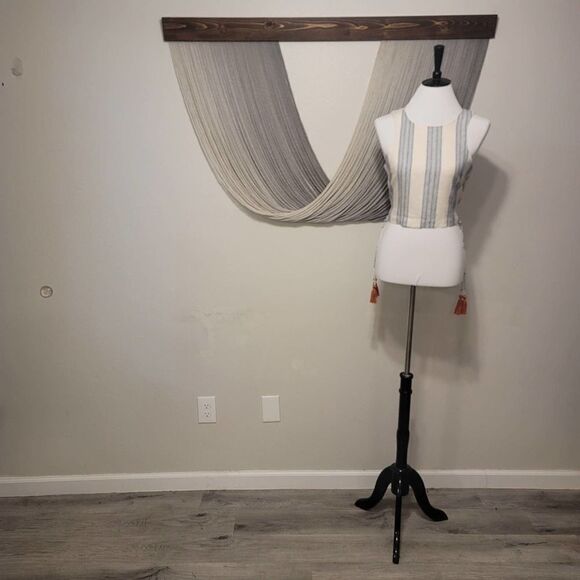 Tularosa Striped Linen Crop Top Sz M - Picture 1 of 5